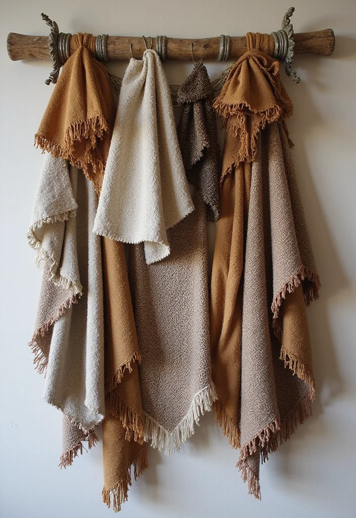 14 Large Wall Decor Entryway Foyer Ideas for Grand First Impressions 67 14 Large Wall Decor Entryway Foyer Ideas for Grand First Impressions - 7. Layered Textured Wall Hangings