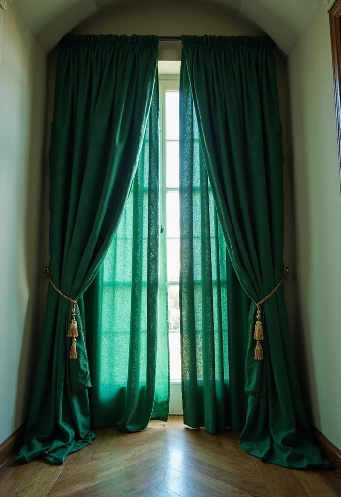 14 Vaulted Ceiling Curtain Ideas for Tall Elegant Windows 1. Floor to Ceiling Drapes