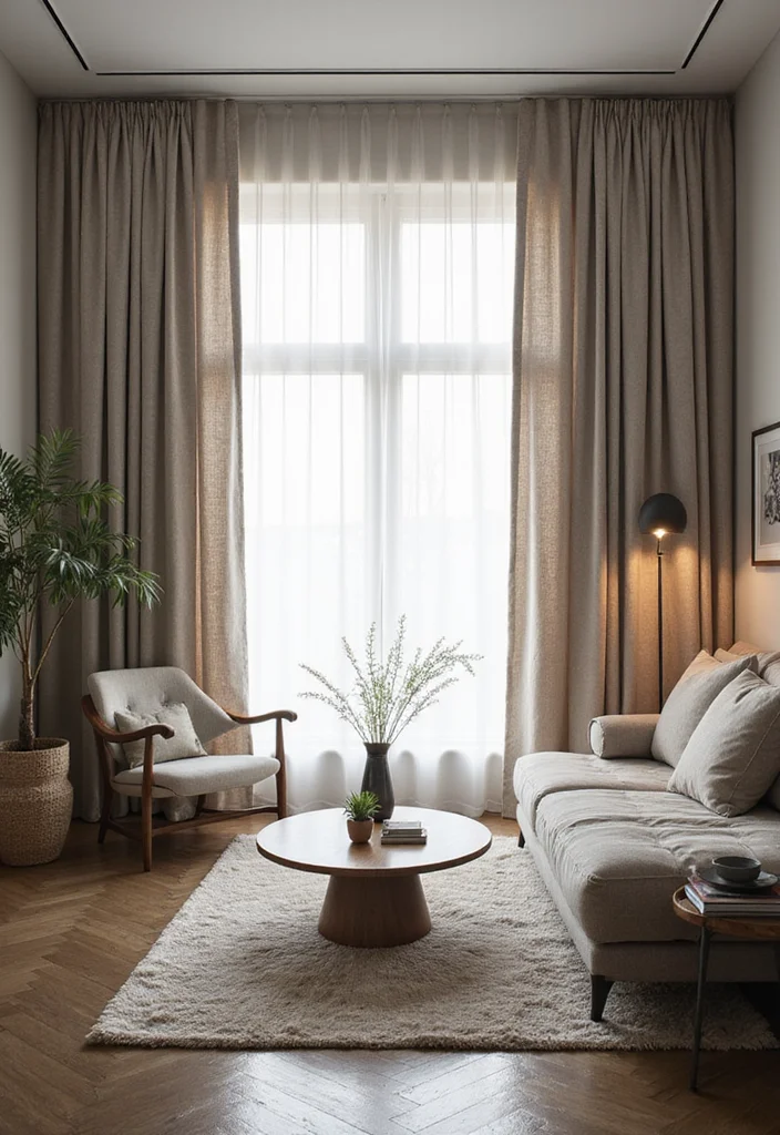 14 Vaulted Ceiling Curtain Ideas for Tall Elegant Windows 13. Reflective Fabrics