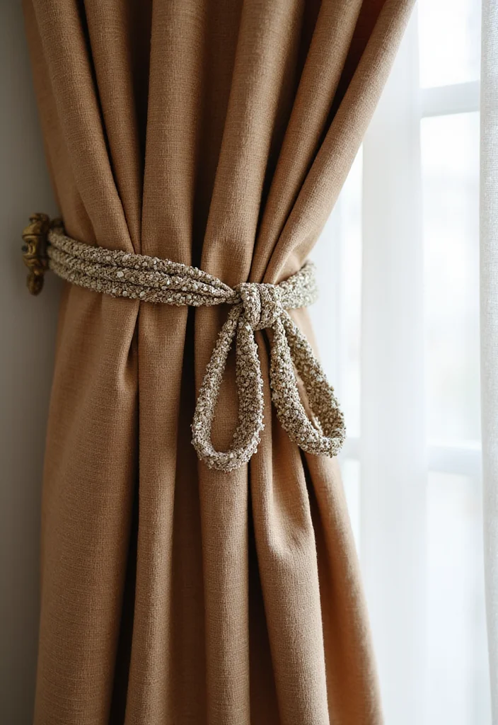 14 Vaulted Ceiling Curtain Ideas for Tall Elegant Windows 6. Elegant Tie Backs