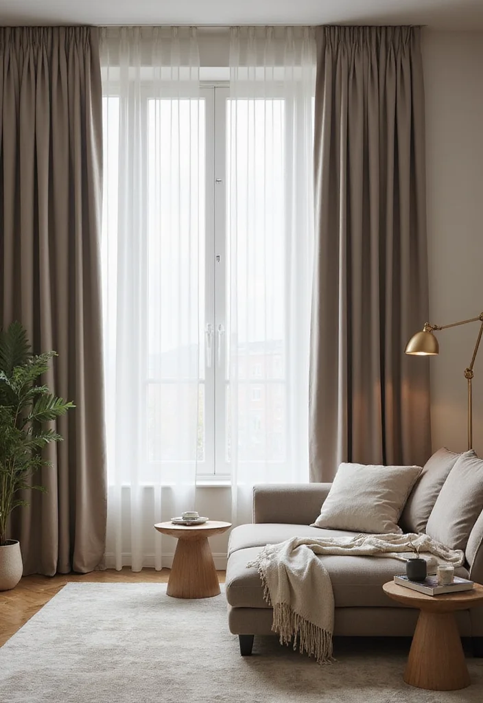 14 Vaulted Ceiling Curtain Ideas for Tall Elegant Windows 9. Motorized Curtains for Modern Efficiency